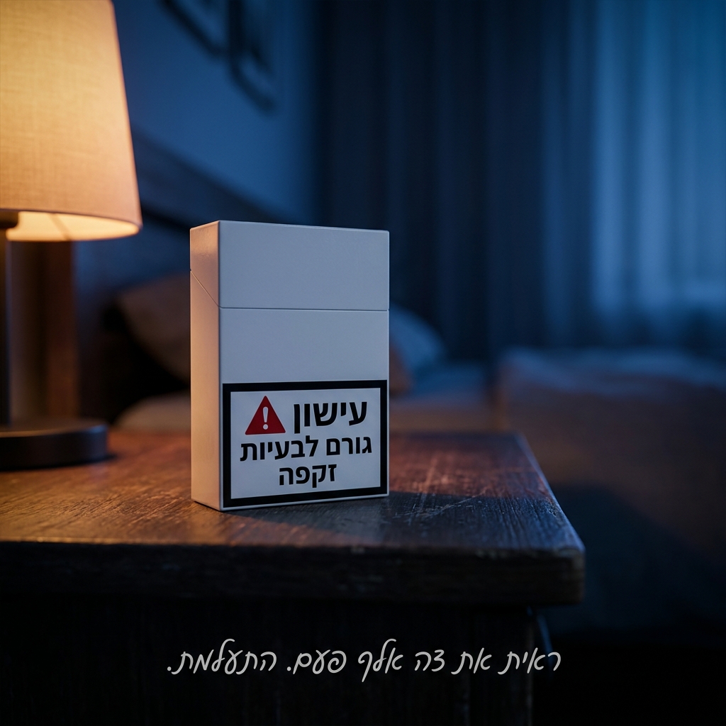 אזהרה על חפיסת סיגריות: עישון גורם לבעיות זקפה